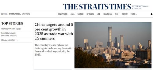 外媒看兩會 中國經濟韌性十足 增長目標彰顯發展信心